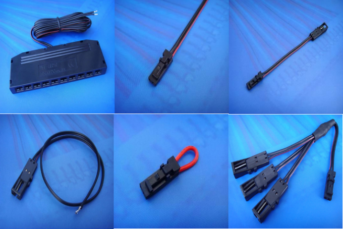 LED Light Mini Plug Extension Cable 2.54mm 2Pin Male Female LED Connector