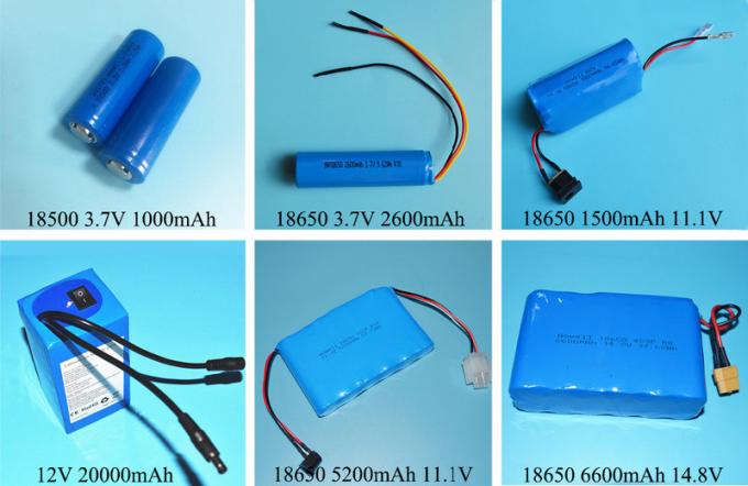 Cylindrical 3.7V 2200mah 18650 Lithium Ion Battery Pack With PCM