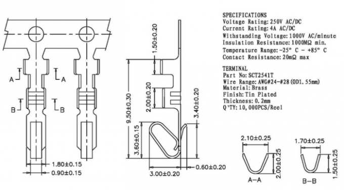 Molex 2510 2.54mm Pitch 3Pin Male Connector Custom Auto Wiring Harness
