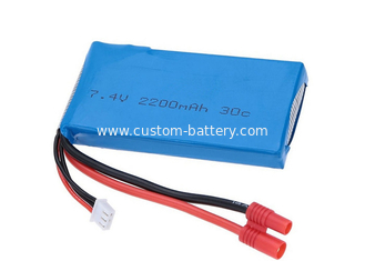 China 803795 30C 7.4 V 2200mah Lipo Battery Pack 2S1P High Safety For Rc Helicopter supplier