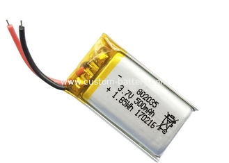China 802035 3.7 V Rechargeable Lithium Polymer Battery 500mAh supplier