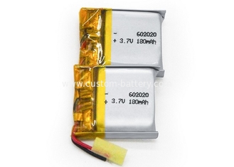 China 3.7V 180mAh Lithium Polymer Li-ion Rechargeable Battery 602020 For Bluetooth Headphone supplier