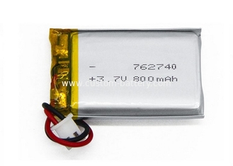 China 762740 3.7 V Rechargeable Lithium Polymer Battery 800mah Li-polymer Battery supplier
