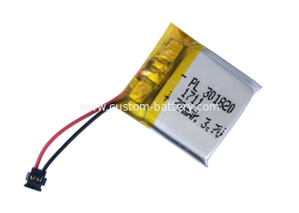 China Small Size 301820 3.7V 70mah Rechargeable Lithium Ion Polymer Battery supplier