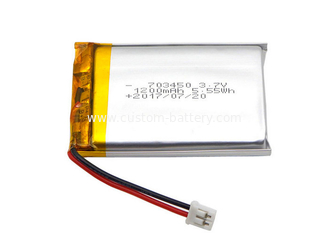 China Rechargeable Lithium Polymer Battery Pack , 703450 3.7V Li ion Battery 1200mAh supplier