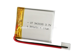 China Small Lipo 3.7 V 300mah Rechargeable Battery Pack 500 Times Cycle Life , 343035 supplier