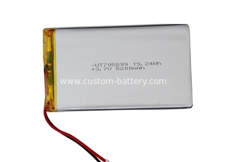 China OEM 1 Cell 3.7 V Lipo Battery 5200mAh 705899 For Bluetooth Headset / Notebook supplier