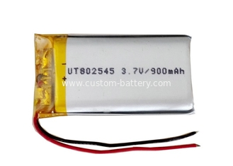 China Single Cell Lipo Battery 802545 3.7V 900mah Rechargeable Li-polymer Battery supplier