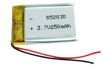 China Smart Watch Battery Lithium Polymer Battery Pack 3.7V 502030 250mAh With High Power supplier