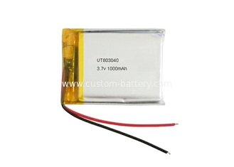 China Rechargeable 803040 3.7 V Lipo Battery Pack 1000mAh For Bluetooth Speaker supplier