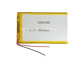China 3560100 1 Cell Rechargeable Li Polymer Battery 3.7 V 3000mAh PDA Batteries supplier