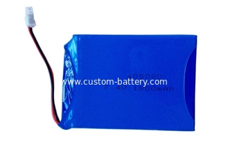 China Blue 405080 2S 7.4 V Lipo Battery Pack 1800mAh For Portable Power Supply supplier