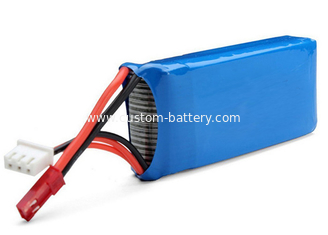 China Deep Cycle 7.4V Lipo Battery For Rc Helicopter , Small Rechargeable Battery Pack 1300mAh supplier