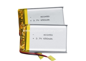 China Prismatic 3.7V 403450 650mah Lithium Polymer Battery Pack For POS Machine supplier