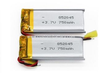 China High Safety Small Lithium Polymer Battery Pack 3.7V 750mAh 852045 For Speaker supplier