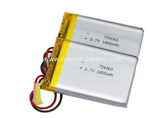 China 754060 3.7 V Lithium Polymer Battery 1800mAh Lipo Battery Single Cell with PCM supplier