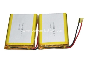 China Safety 3.7V Lipo Battery 2500mAh 605070 Rechargeable Lithium Polymer Battery supplier
