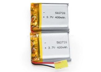 China Small Lipo Batteries 3.7 V Lipo Battery 400mAh 582728 1S Lipo Battery Pack supplier