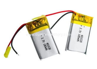 China Safety Lithium Polymer Battery Pack 401630 3.7v 180mah Lipo Battery For Bluetooth Ear Phone supplier