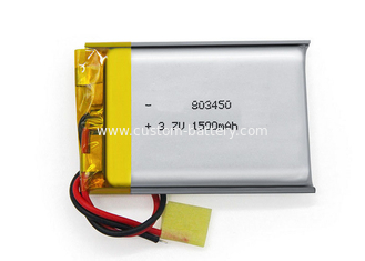 China Best Lipo 3.7V 1500mAh 803450 Rechargeable Lithium  Polymer Battery supplier