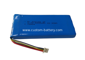 China Custom Battery 604193 6000mAh 2P 3.7V Rechargeable Li-ion Polymer Cell Pack supplier