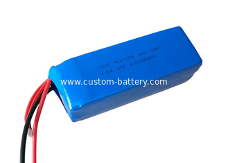 China 14.8v Drone Battery Pack , 6000mAh 10C Lithium Polymer Battery supplier