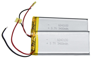 China 6040100 3400mAh 3.7v Li-Polymer Battery Lipo 3.7 Volt Lithium Polymer Battery supplier