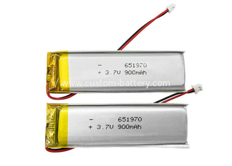 China 3.7V 900mAh 651970 Polymer Battery Cell Lipo Battery Pack Rechargeable Batteries supplier