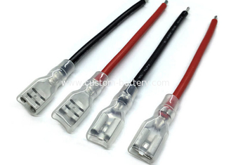 China 6.35/250 Nylon Fully insulated Faston Female Spade Terminal Cable Assembly supplier